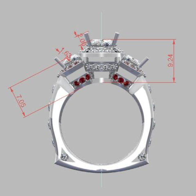 Custom Jewelry Computer aided design of a ring