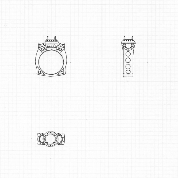 custom jewelry sketch and artwork